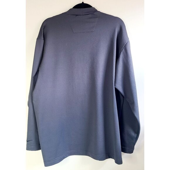 Nike Golf Fit Dry Mens XL Long Sleeve Gray Textured Shirt - Picture 2 of 12